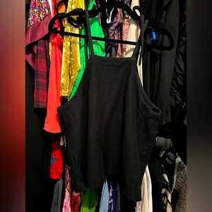 🤑 Black Madewell Tie Strap Tank Top Crop